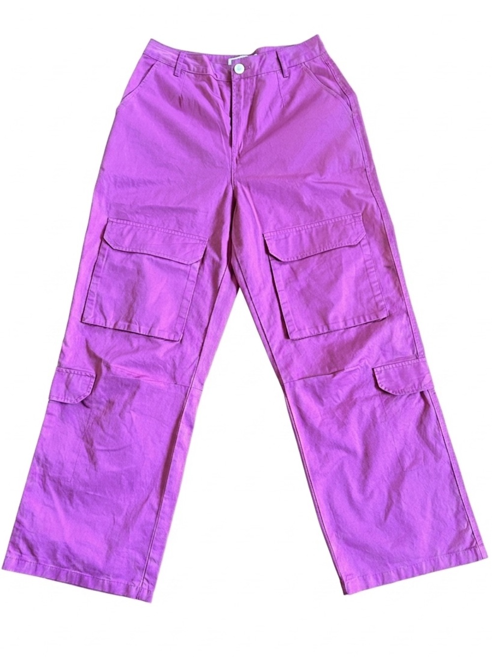 English Factory Fuchsia Wide-Leg Cargo Pants